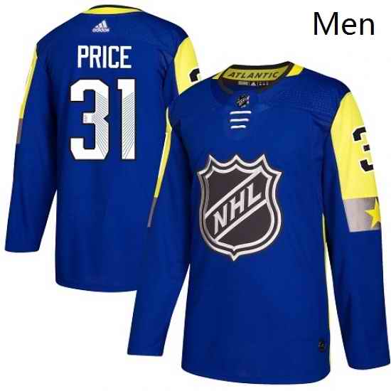 Mens Adidas Montreal Canadiens 31 Carey Price Authentic Royal Blue 2018 All Star Atlantic Division NHL Jersey